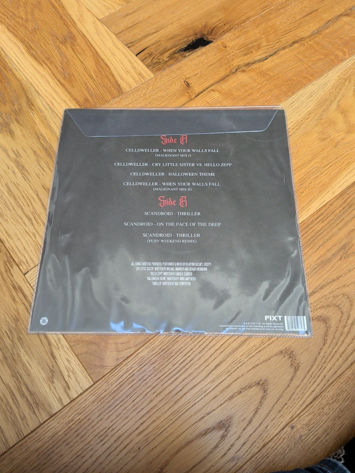 Celldweller Scandroid  Sinister Sounds VINYL 12" EP 2024 Shaped Coloured Vinyl