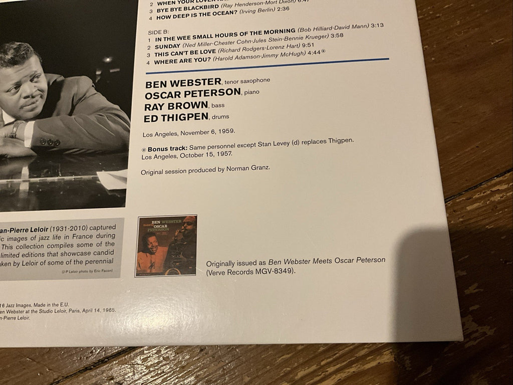 Ben Webster & Oscar Peterson Ben Webster Meets Oscar Peterson (Vinyl)