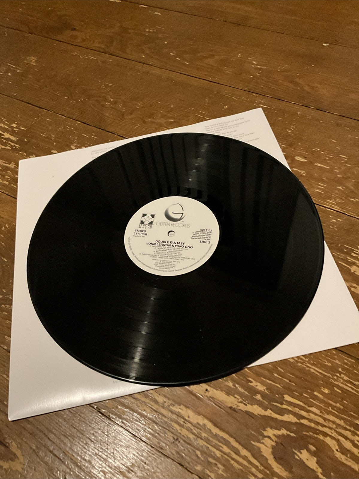 John Lennon & Yoko Ono Double Fantasy Geffen Records Vinyl LP