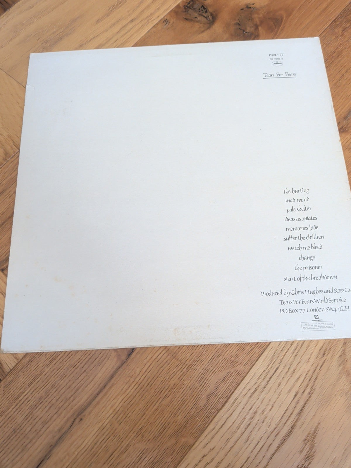 Tears for Fears the Hurting Vinyl LP