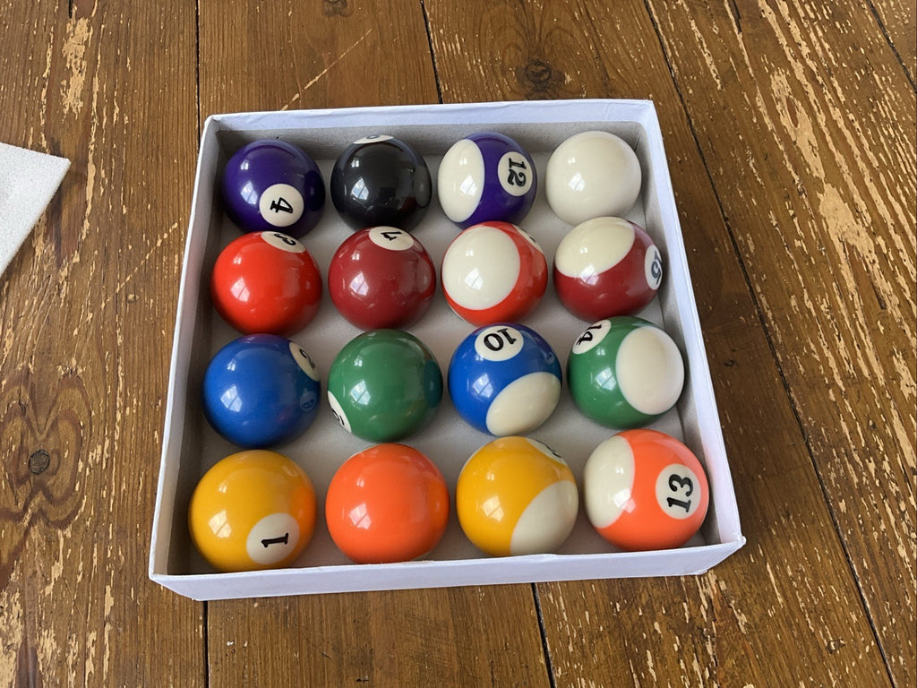 Oypla UK Regulation 16 2” Sports and Stripes Pool Ball Set