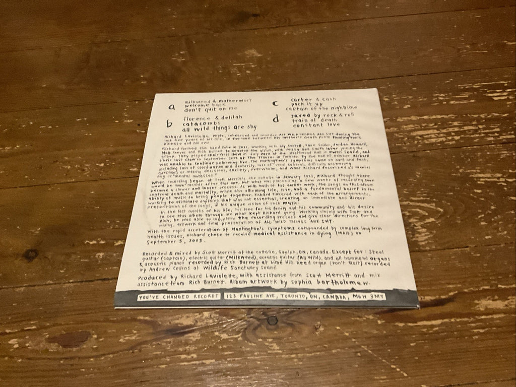 Richard Laviolette - All Wild Things Are Shy Vinyl