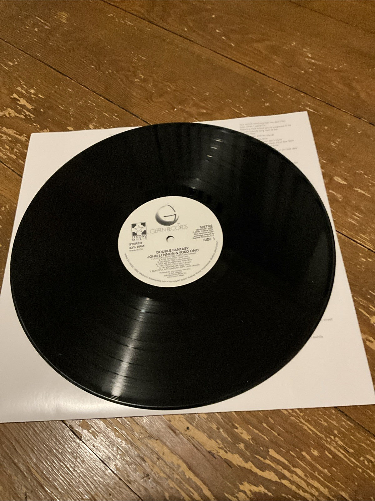 John Lennon & Yoko Ono Double Fantasy Geffen Records Vinyl LP