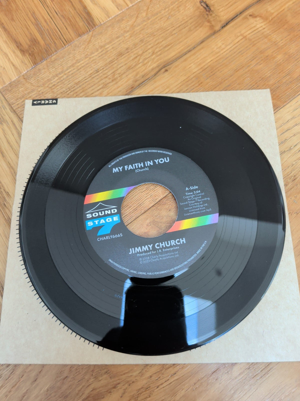 Jimmy Church  My Faith in You I Ain't Lyin' VINYL 7" Single 2024