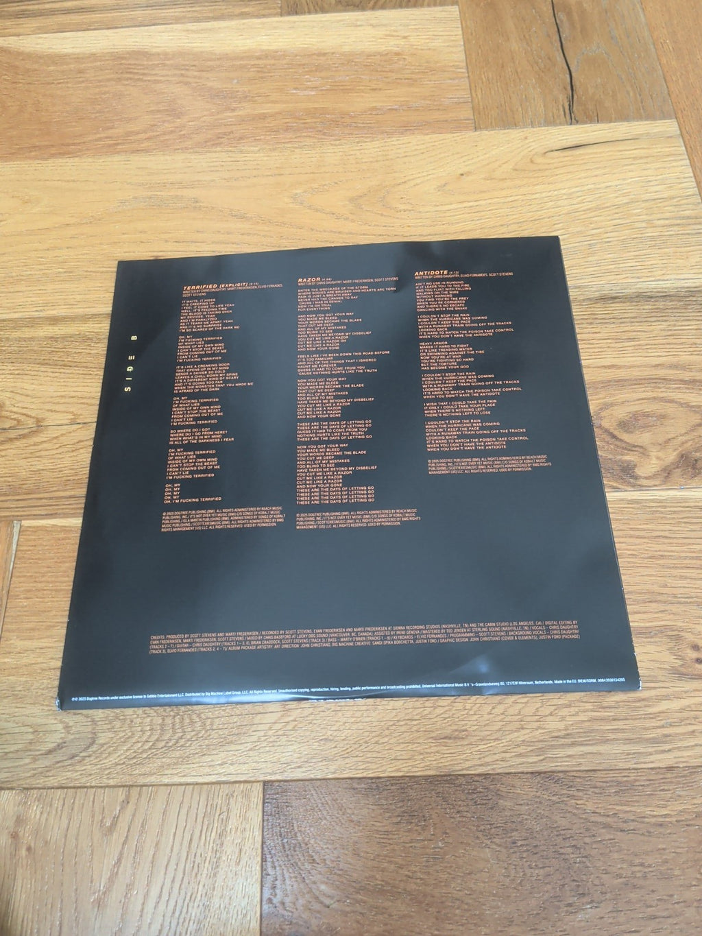 Daughtry SHOCK to the SYSTEM PART TWO VINYL 12" Album 2025 Orange Vinyl