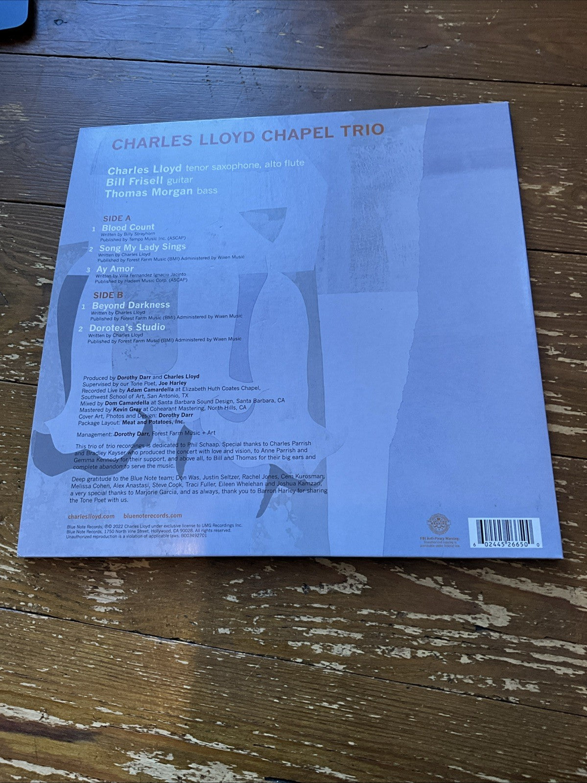 Trios: Chapel by Charles Lloyd (Record, 2022)