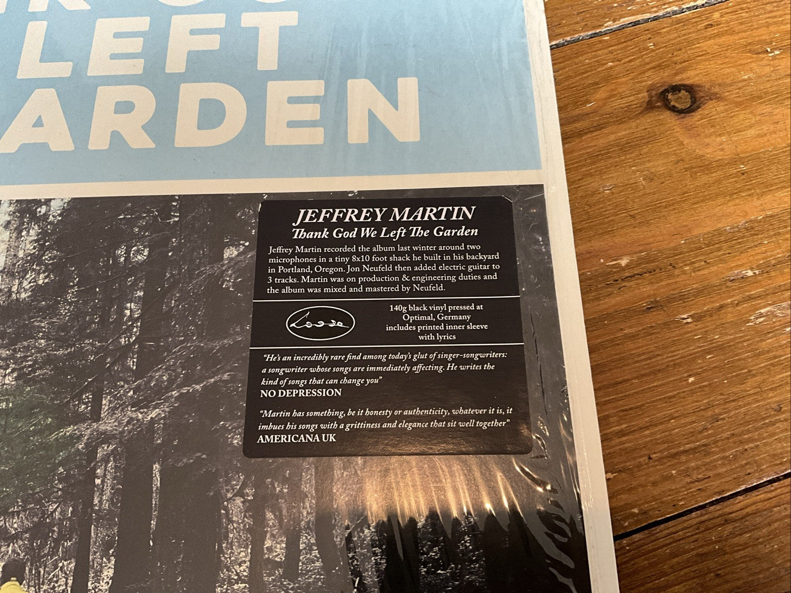Jeffrey Martin : Thank God We Left the Garden - 12" Vinyl Record LP Album