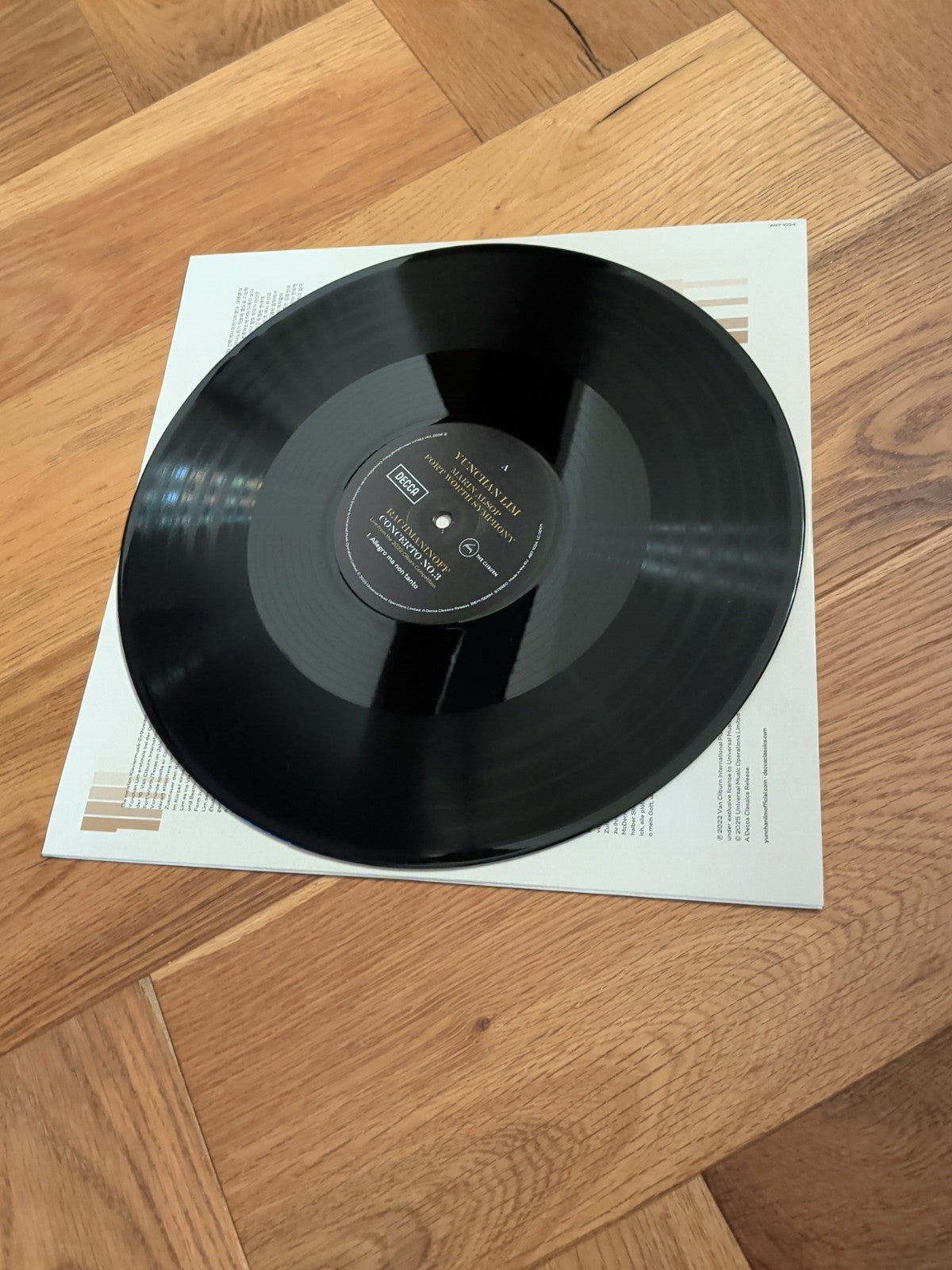 Yunchan Lim Rachmaninoff Concerto No. 3 VINYL 12" Album 2025
