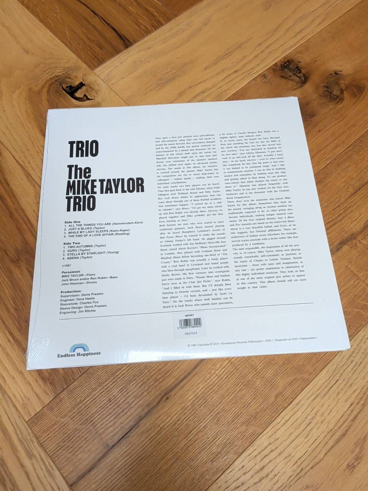 Mike Taylor Trio LP vinyl Europe Decca 2025 180g reissue *Brand NEW*