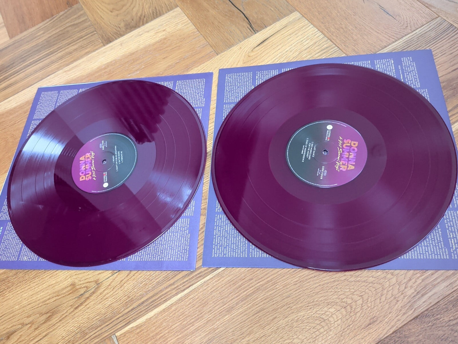 A Hot Summer Night Purple Coloured Vinyl by Donna Summer Record LP X 2 Album