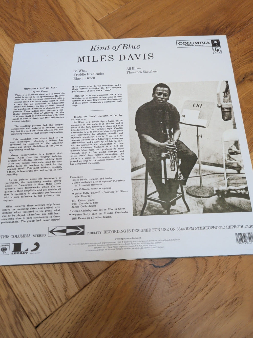 Kind of Blue by Miles Davis  LP Blue Coloured  Vinyl Album