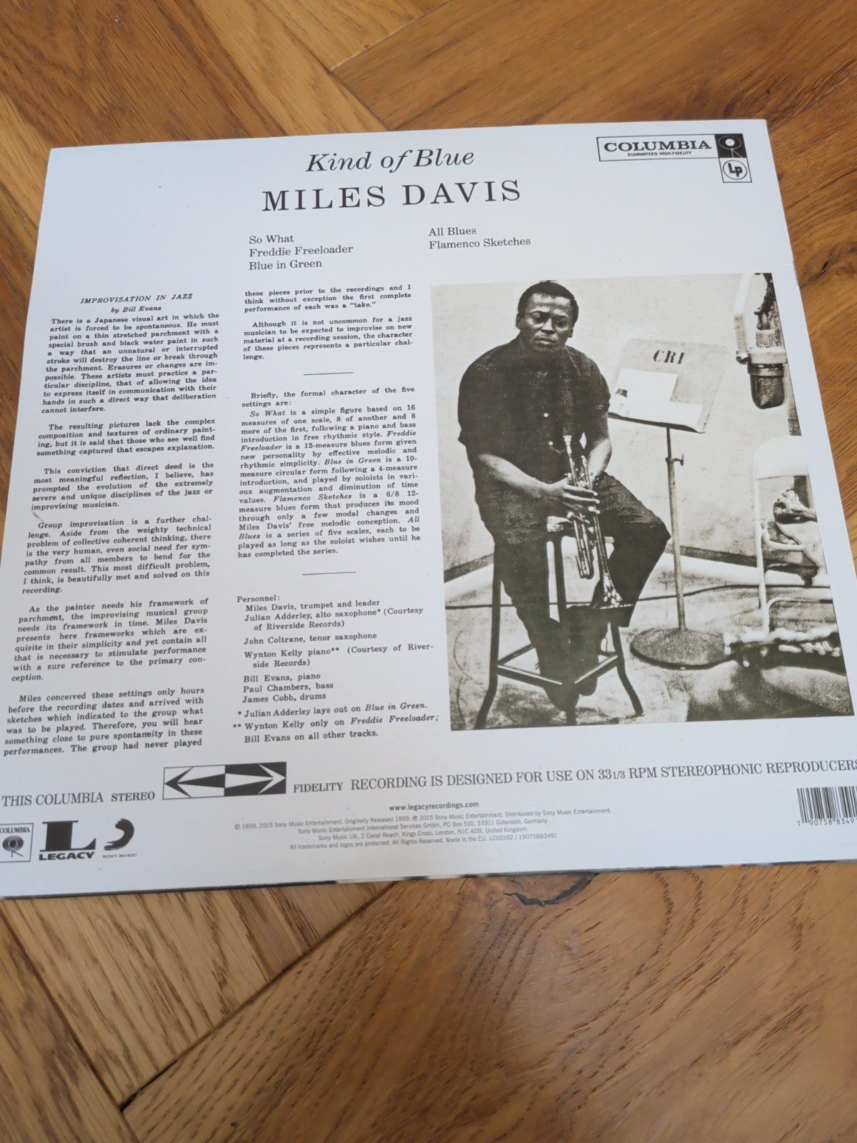 Kind of Blue by Miles Davis  LP Blue Coloured  Vinyl Album