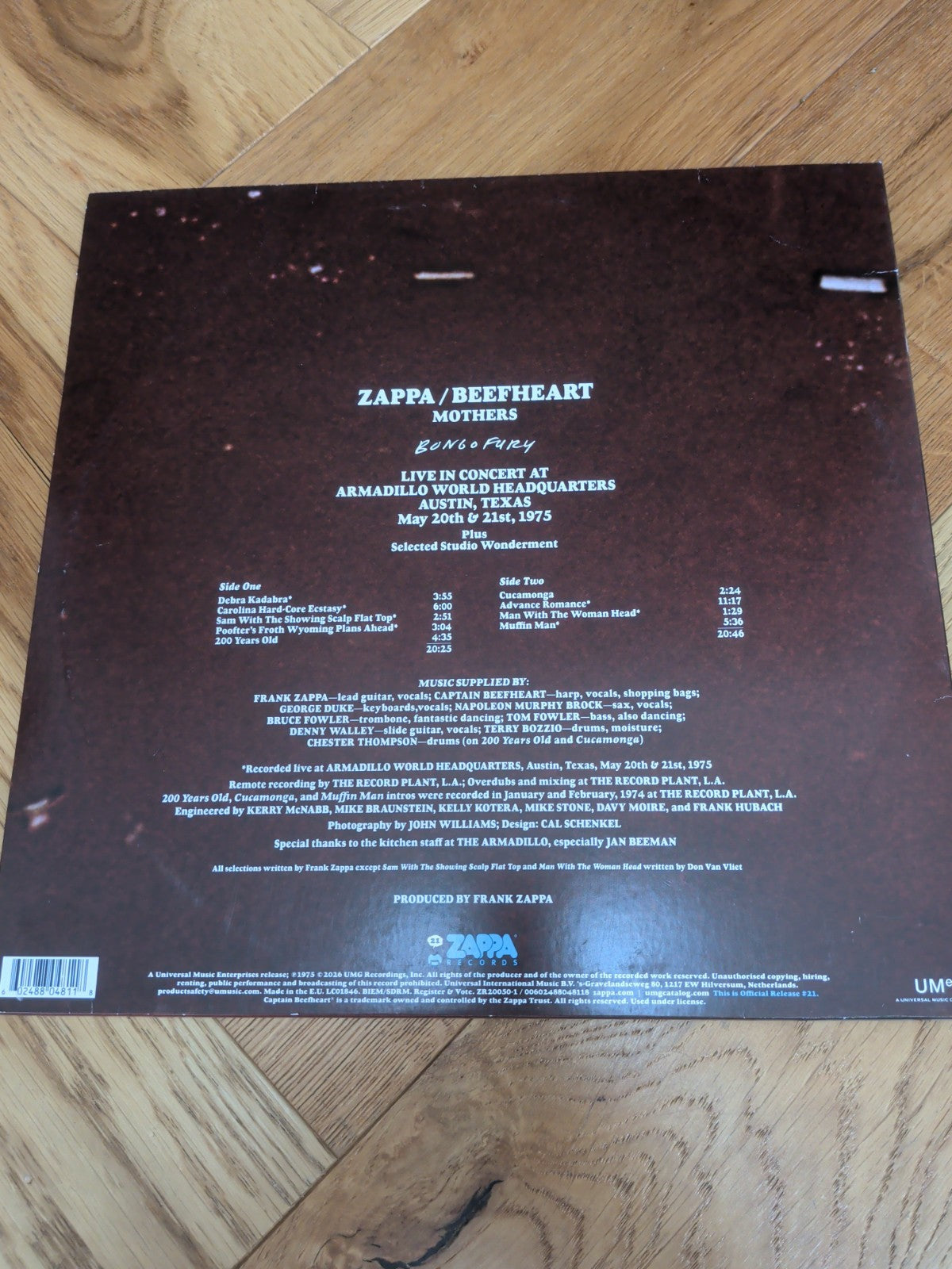 Frank Zappa Beefheart LP Bongo Fury 50th Anniversary Edition VINYL  Album 2026