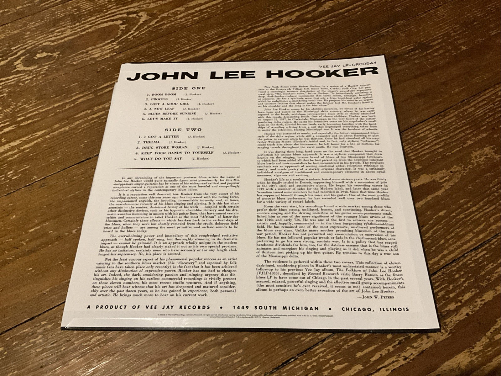 Burnin' [60th Anniversary Lp] by John Lee Hooker Record 2023