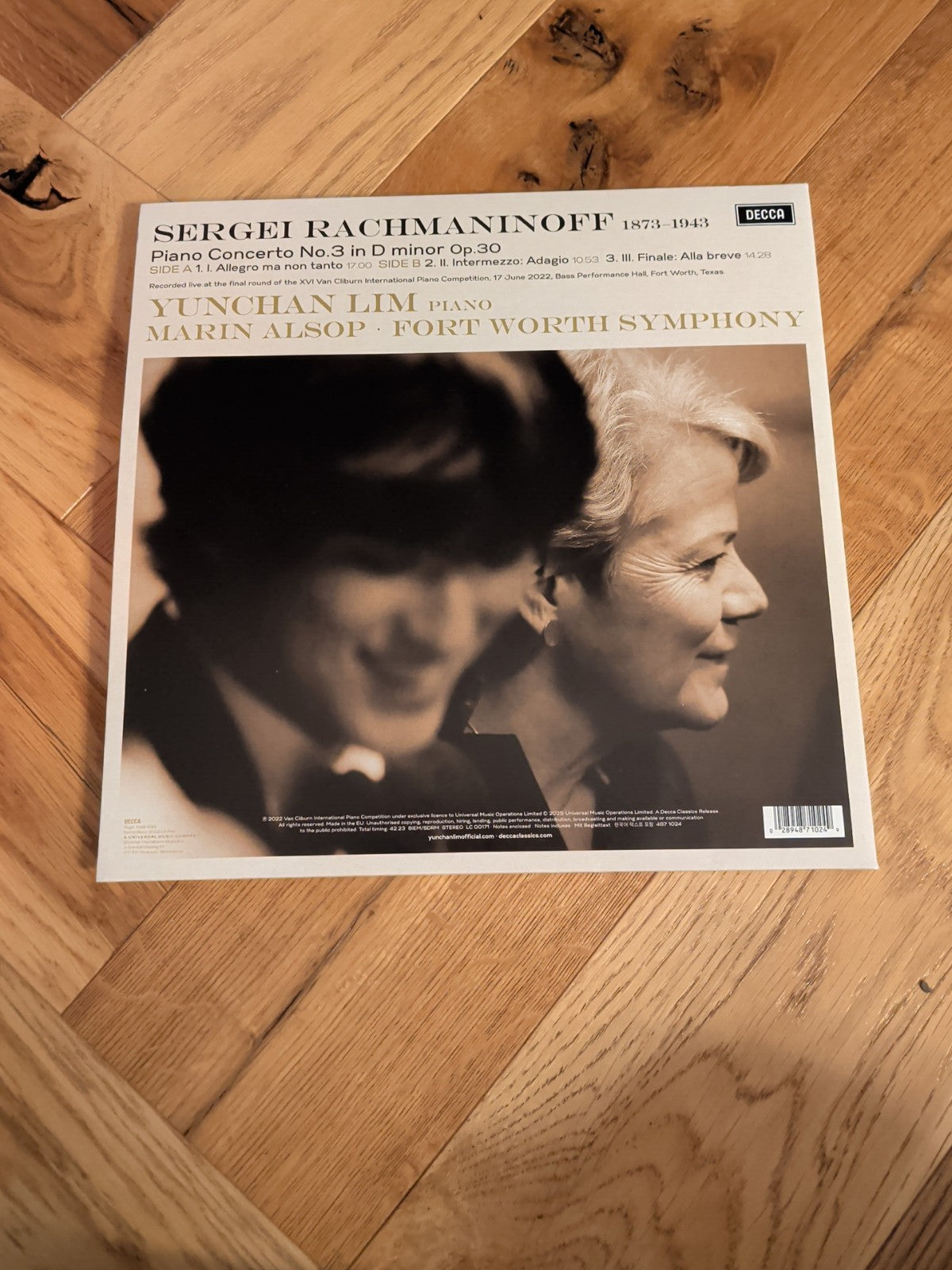 Yunchan Lim Rachmaninoff Concerto No. 3 VINYL 12" Album 2025