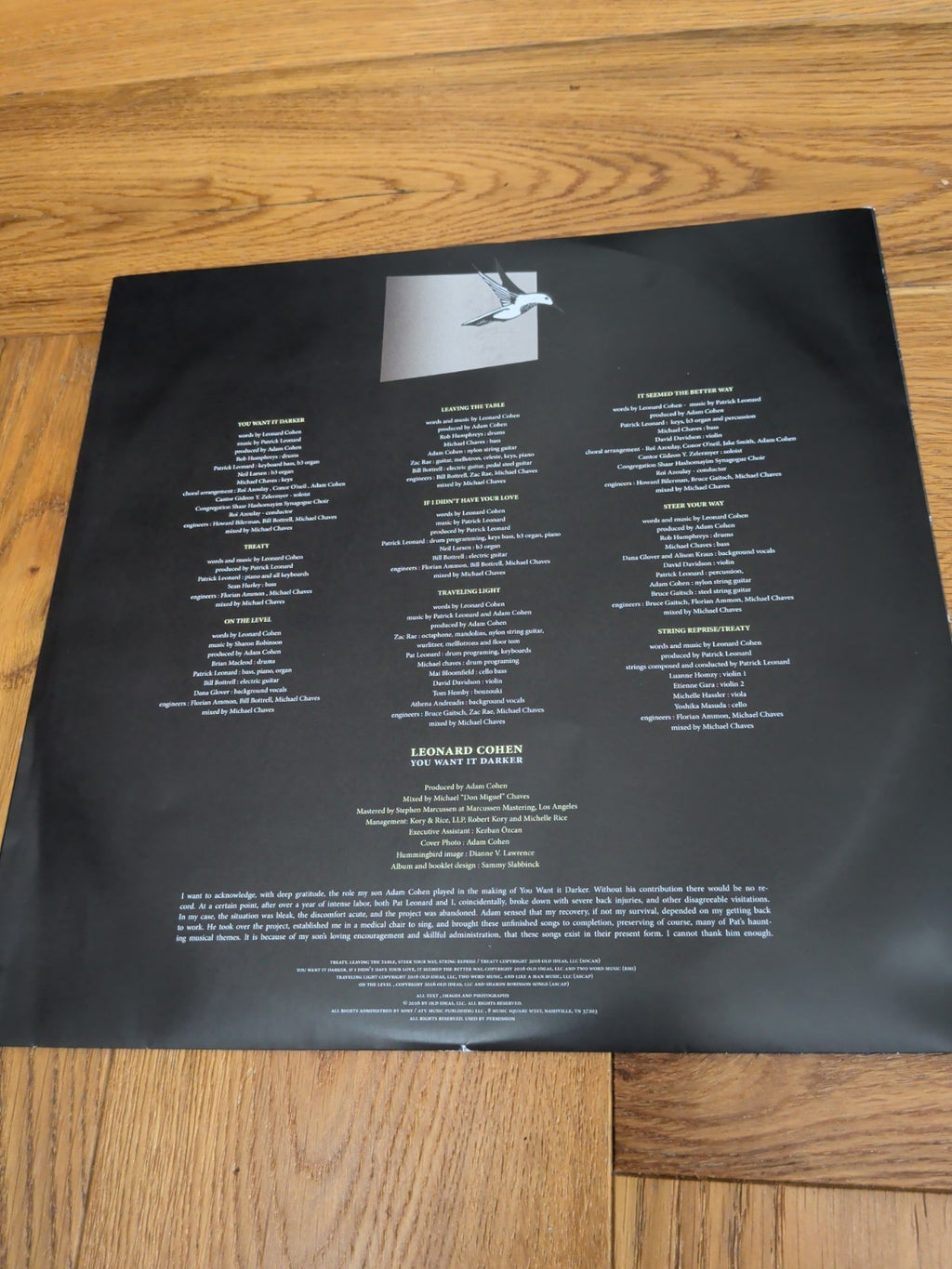 Leonard Cohen You Want It Darker Vinyl LP  Album 