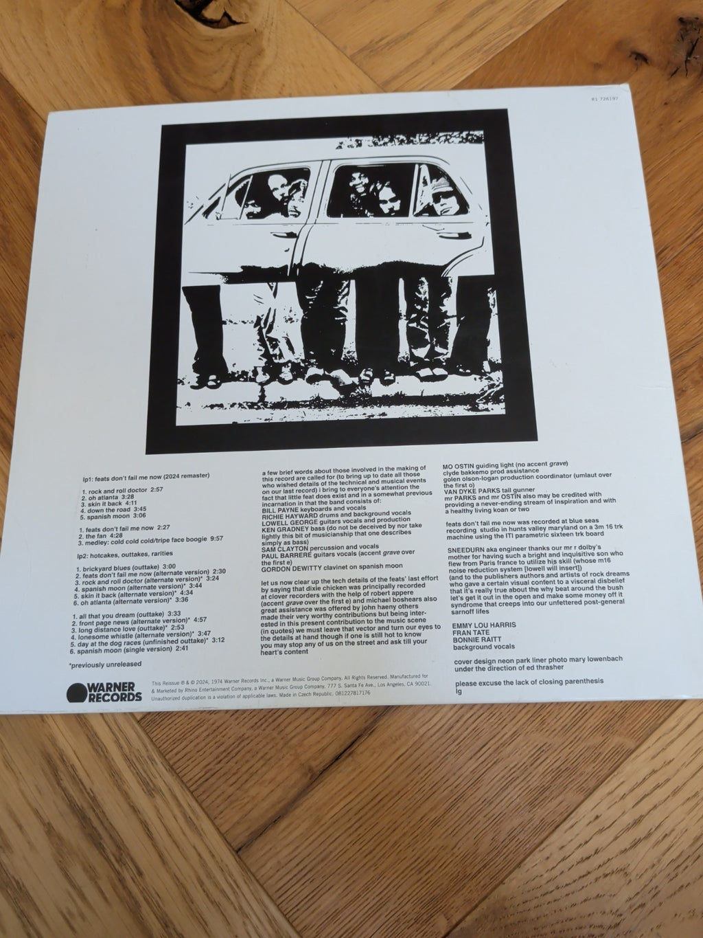 Little Feat  Feats Don't Fail Me Now Vinyl LP -  Missing 2nd Outakes LP