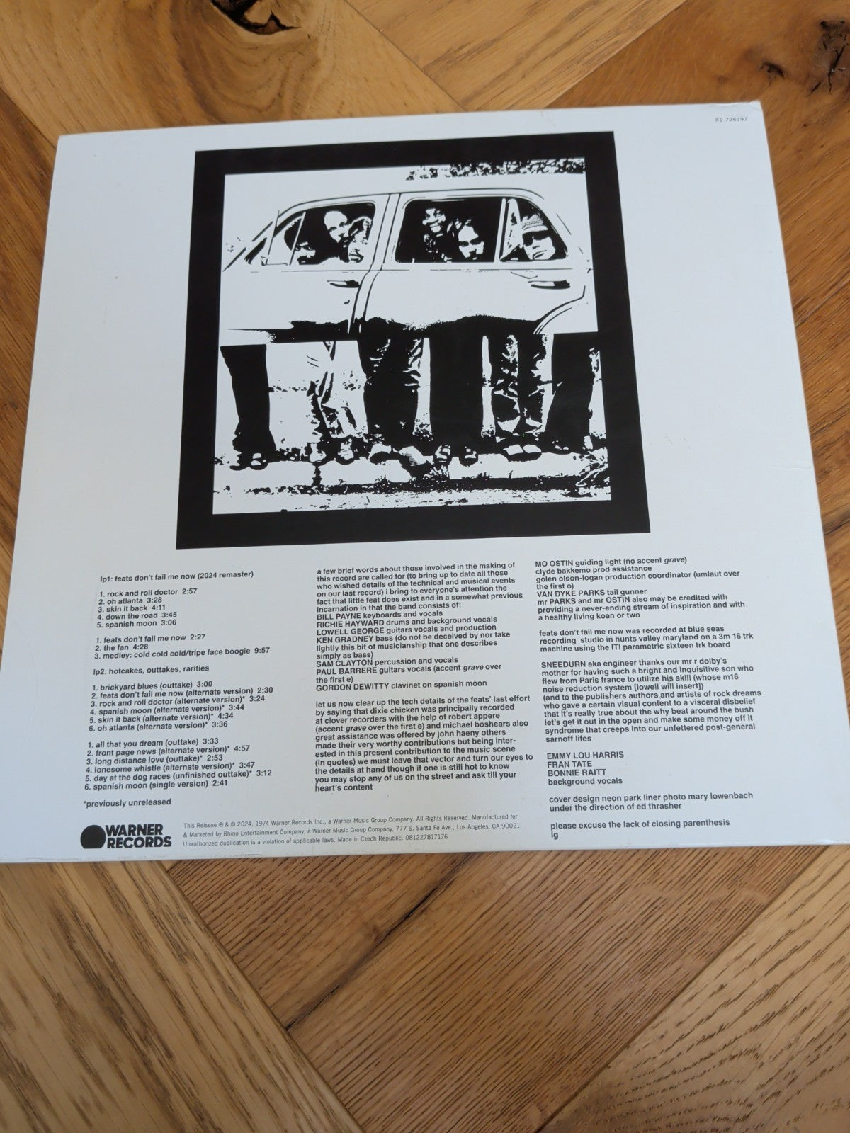 Little Feat  Feats Don't Fail Me Now Vinyl LP -  Missing 2nd Outakes LP