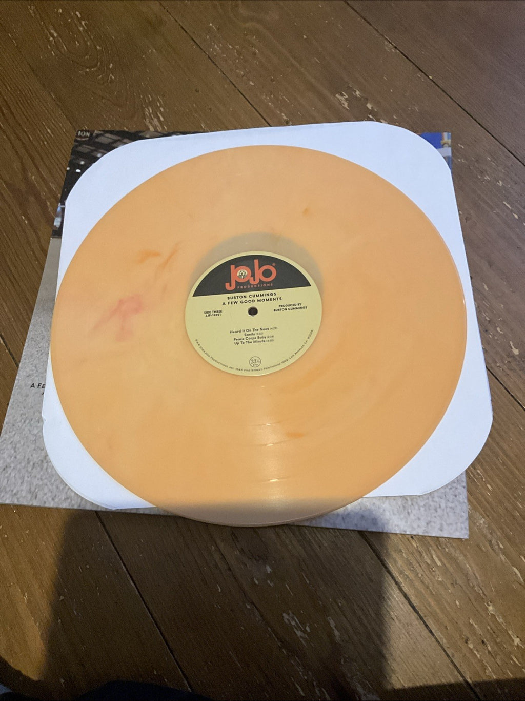 Burton Cummings A Few Good Moments double 2 LP orange coloured vinyl record 2024