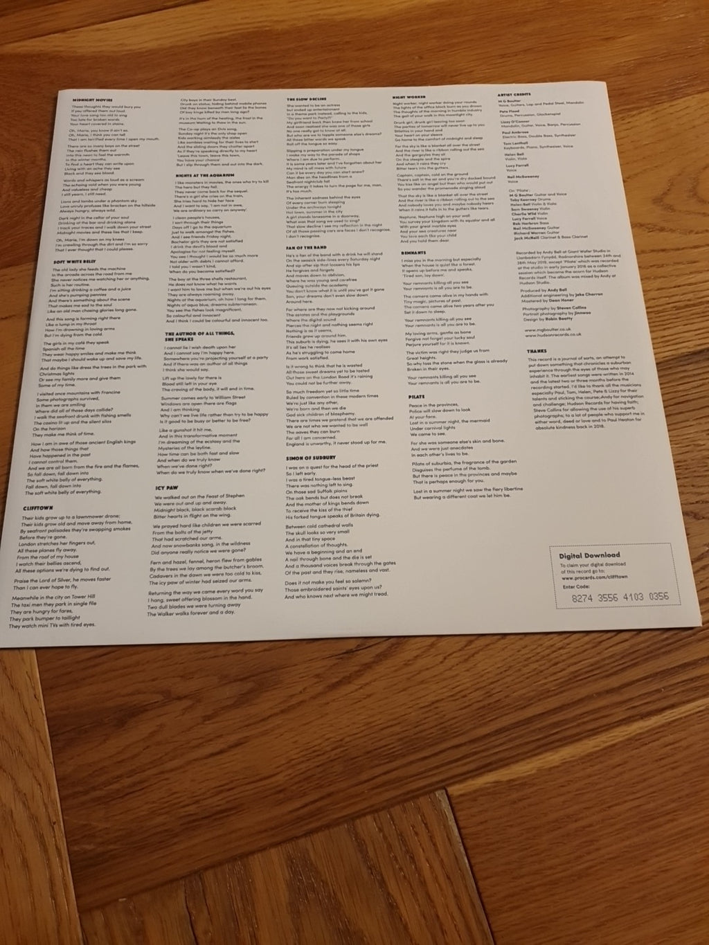 Clifftown by M.G. Boulter (Record, 2021) Vinyl LP