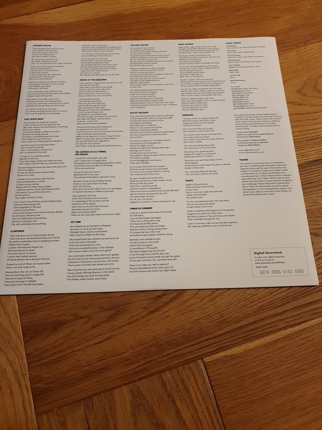 Clifftown by M.G. Boulter (Record, 2021) Vinyl LP