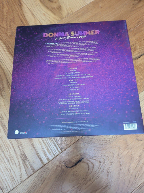 A Hot Summer Night Purple Coloured Vinyl by Donna Summer Record LP X 2 Album