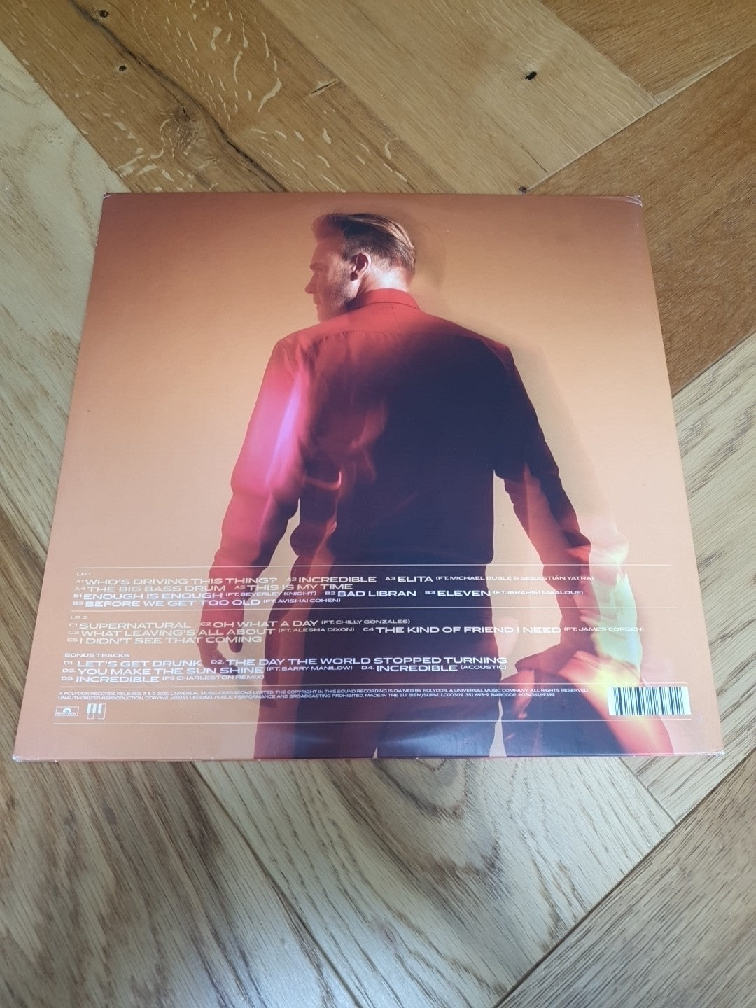 Music Played by Humans [Red Vinyl] by Gary Barlow (Record, 2020) LP Album