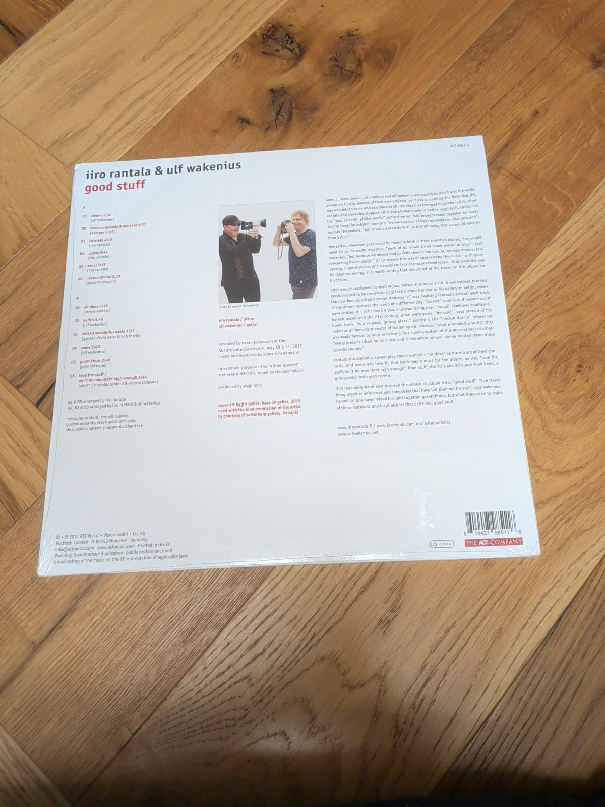 Good Stuff by Iiro Rantala Ulf Wakenius Record 2017 Vinyl LP