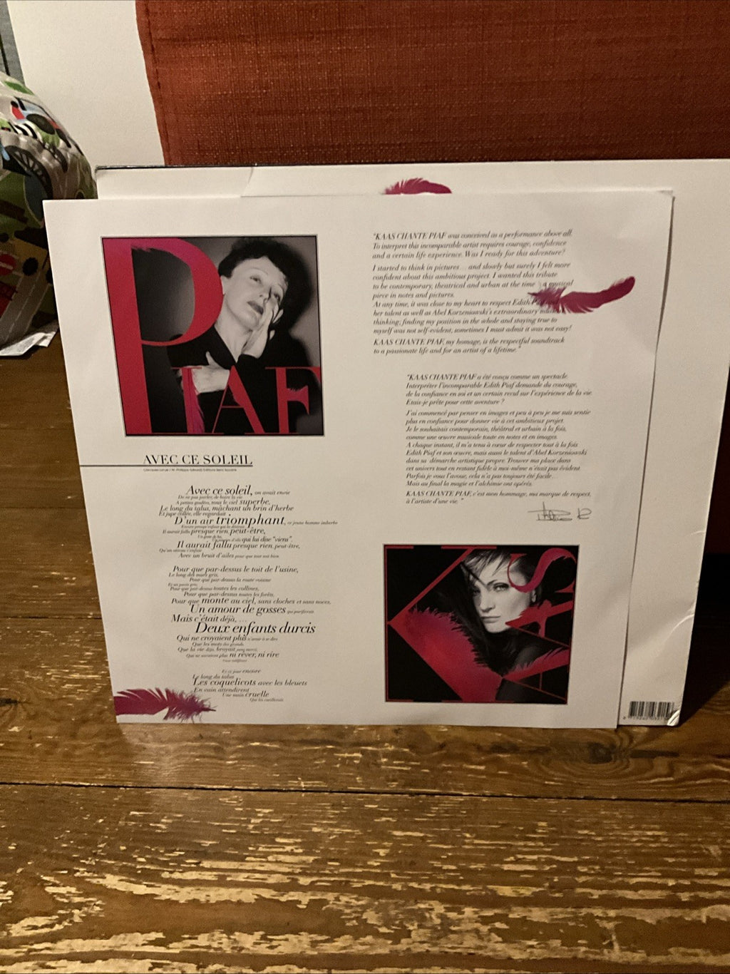 KAAS, Patricia - Kaas Chante Piaf (reissue) - TRANSLUCENT PINK VINYL 2XLP