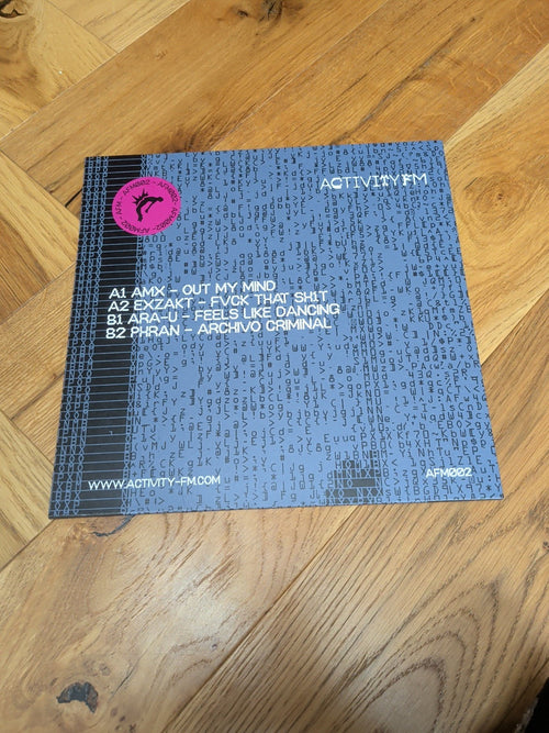 AMX EXZAKT ARA U PHRAN  AFM 002 Pink Vinyl 12" + poster Activity FM Record