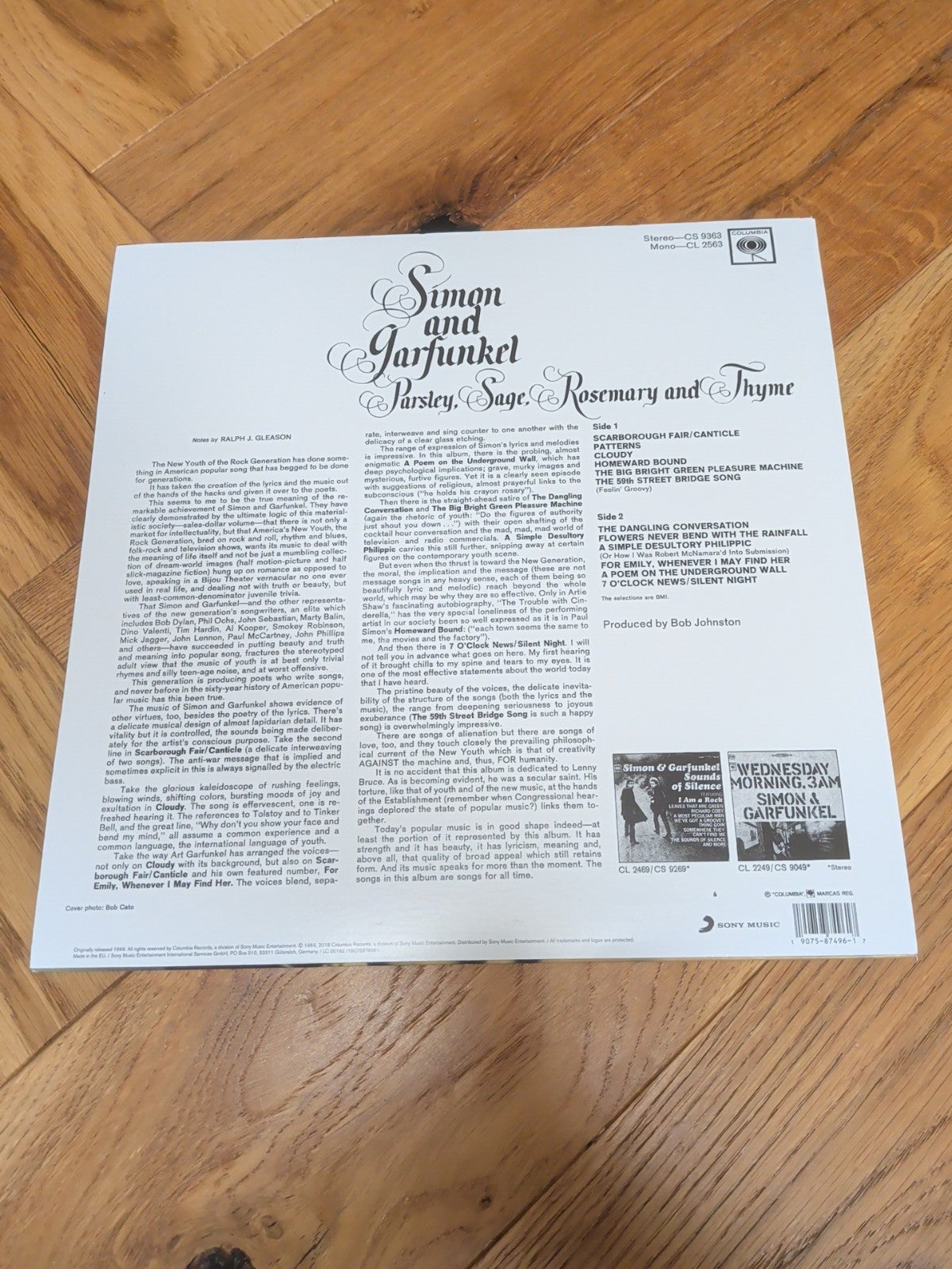 Parsley Sage Rosemary and Thyme Simon & Garfunkel Record 2018 Vinyl LP Reissue
