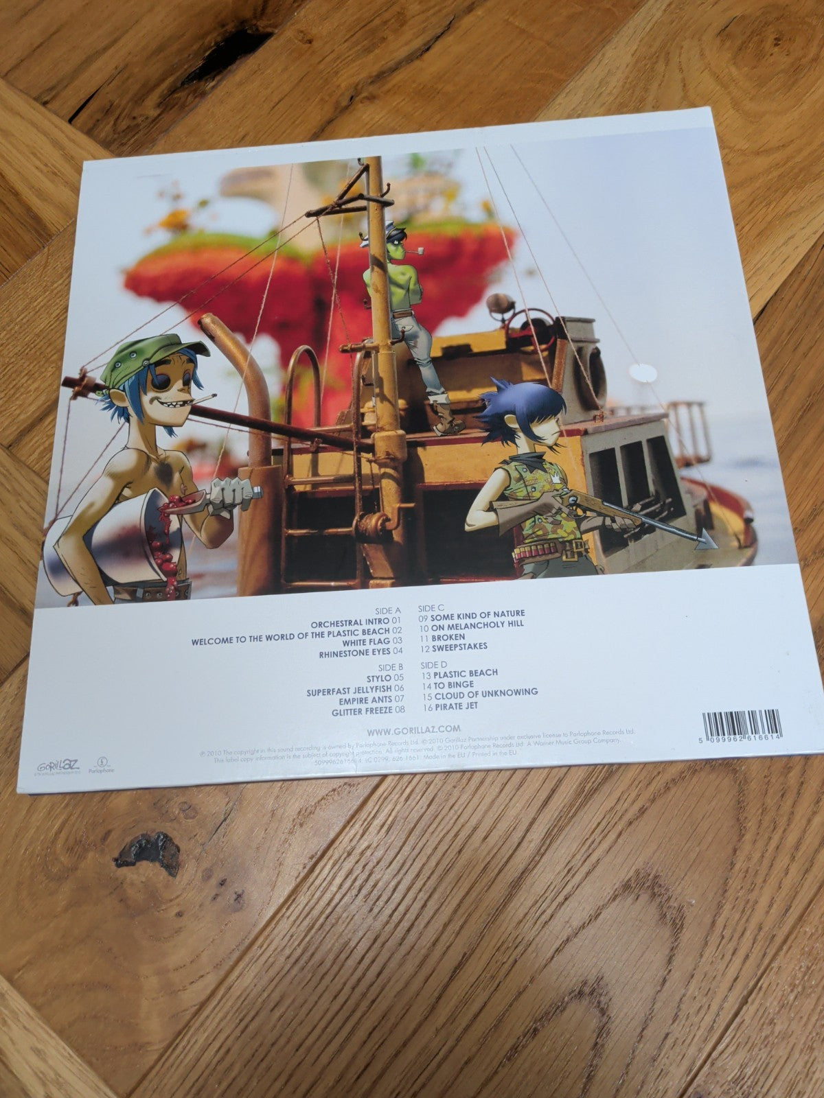 GORILLAZ  PLASTIC BEACH Vinyl LP - SIDES A AND B ONLY