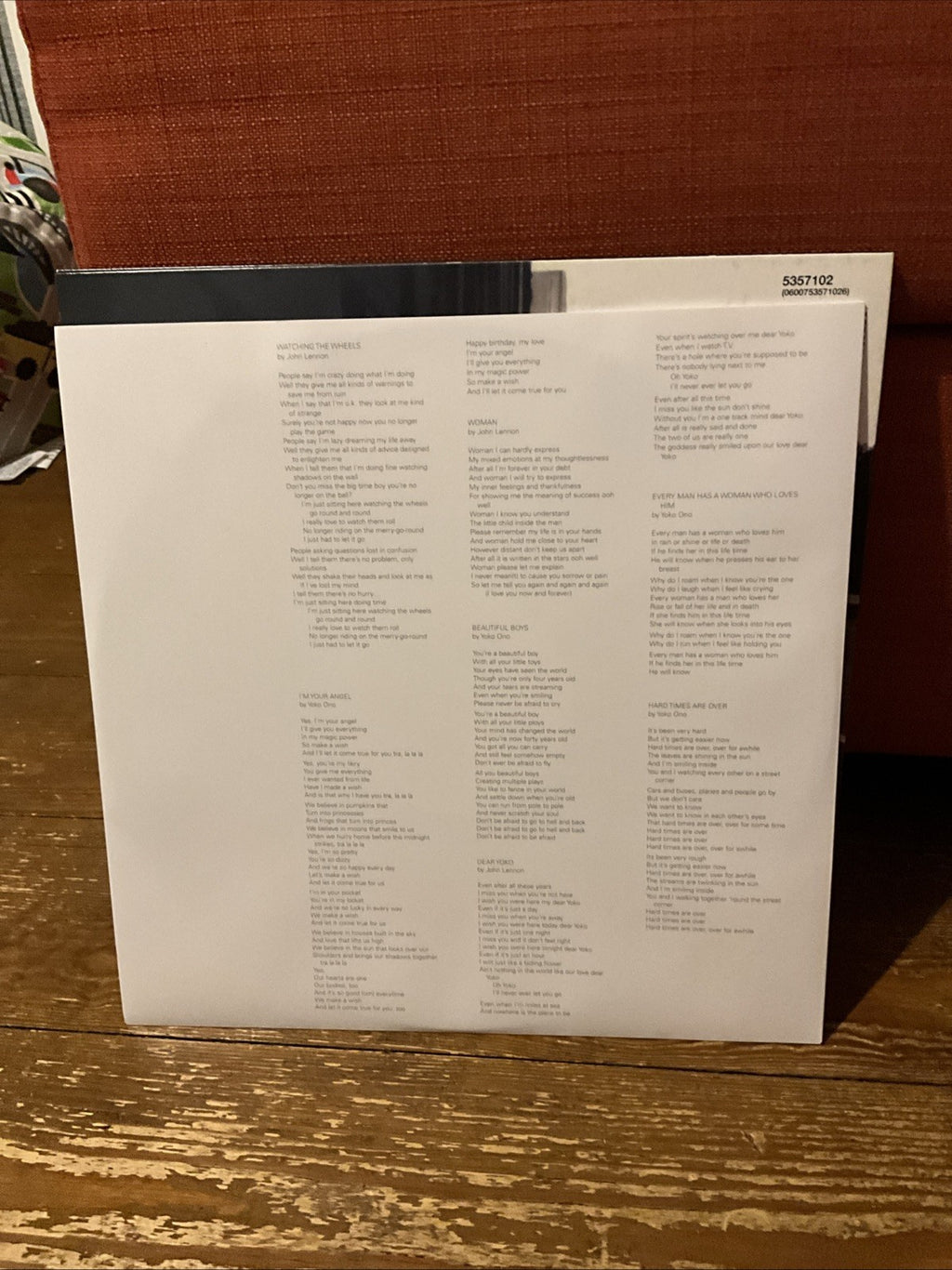 John Lennon & Yoko Ono Double Fantasy Geffen Records Vinyl LP