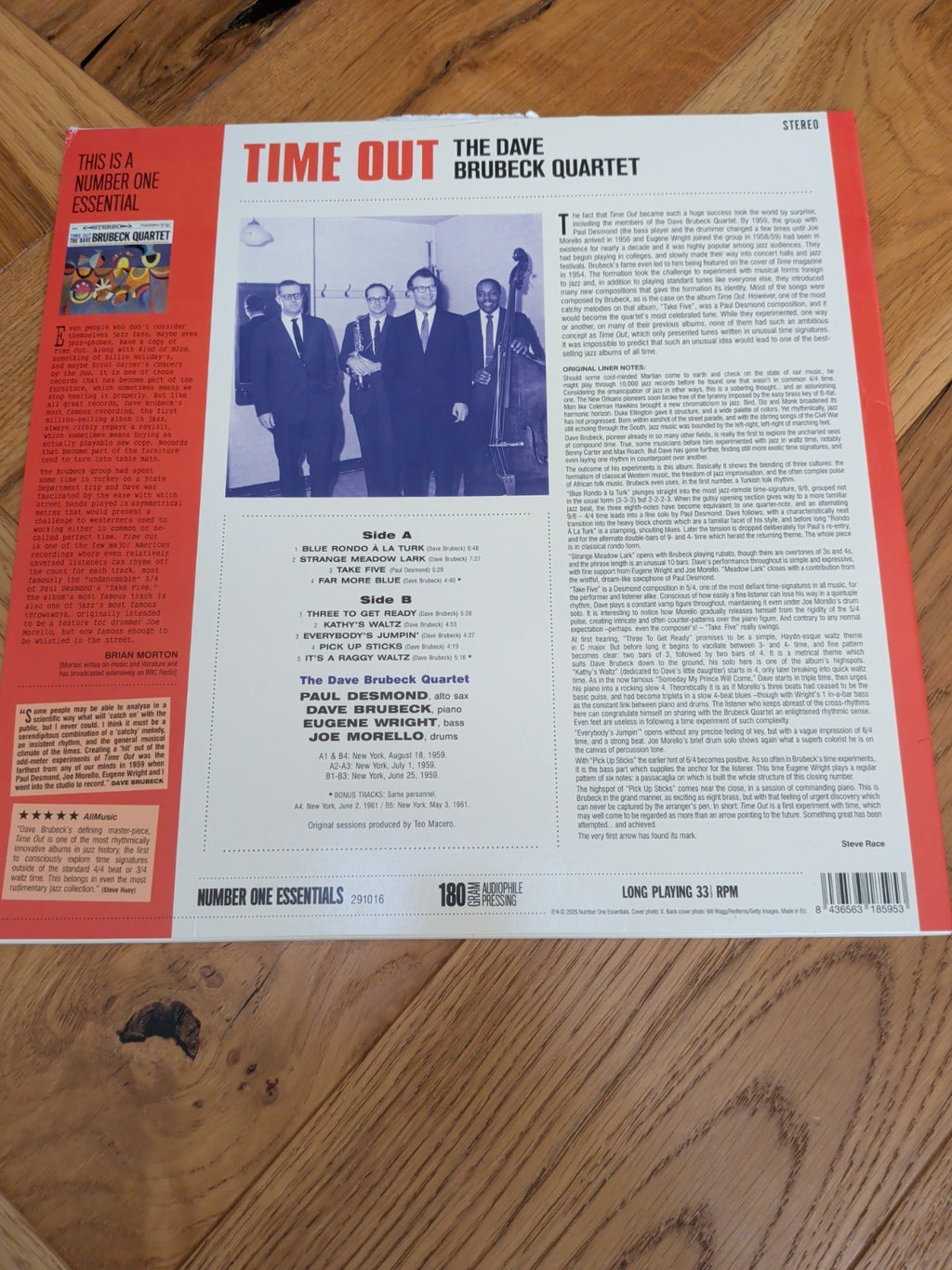 Time Out ltd Ed +2 Bonus Tracks Dave Brubeck Quartet Vinyl LP 2025