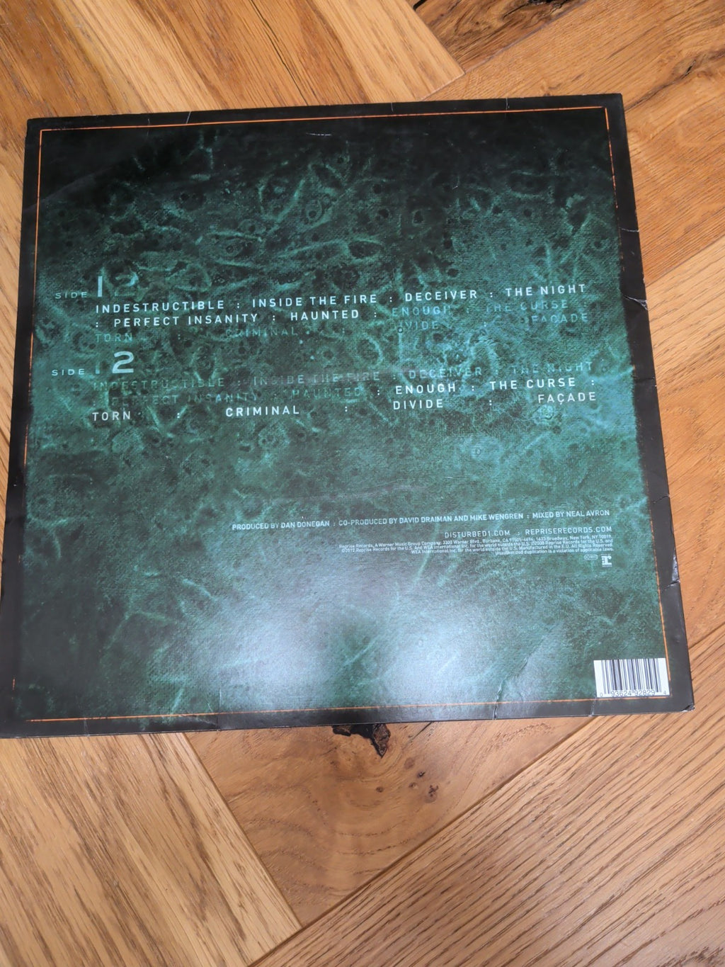 Indestructible by Disturbed LP Vinyl - MANUFACTURING DEFECT READ DESCRIPTION