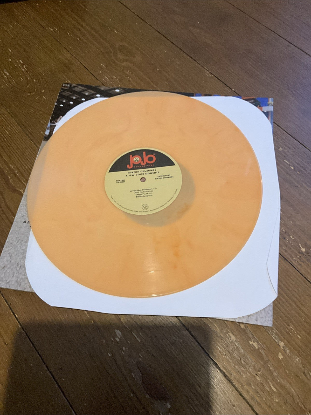 Burton Cummings A Few Good Moments double 2 LP orange coloured vinyl record 2024