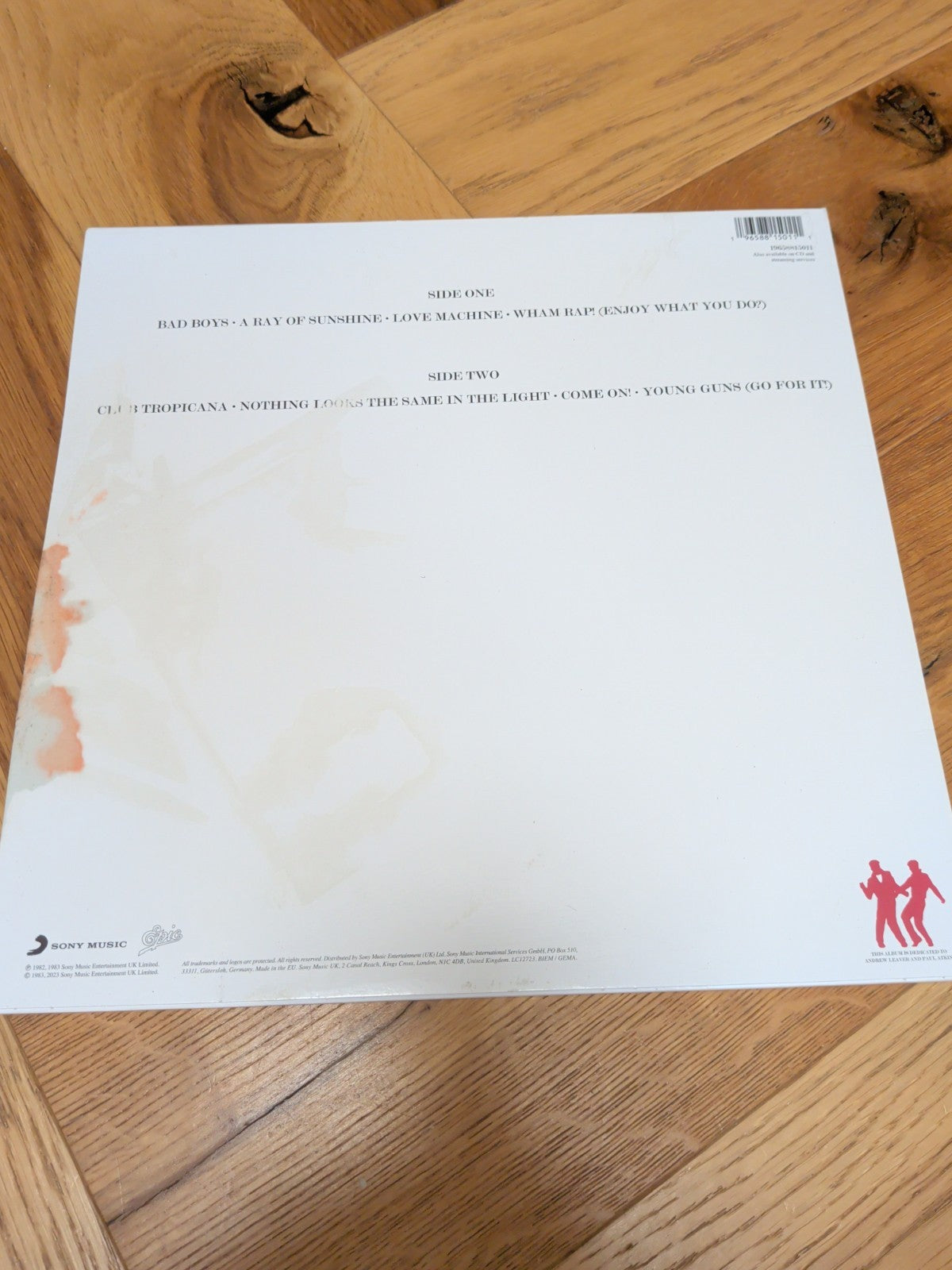 Wham!  Fantastic  Remastered Reissue  Vinyl LP - DAMAGE TO SLEEVE