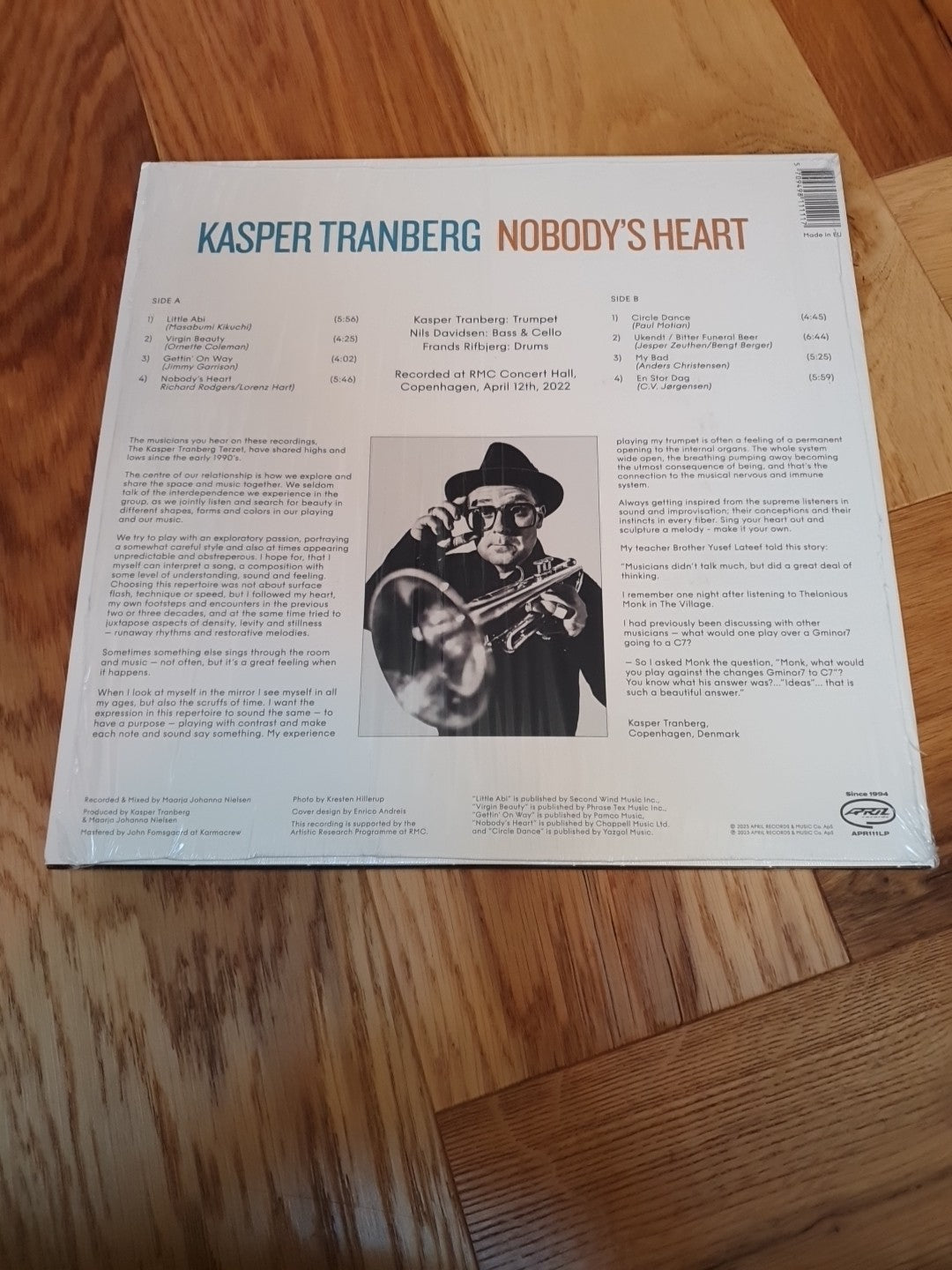 KASPER TRANBERG: NOBODY'S HEART - LP vinyl     rl