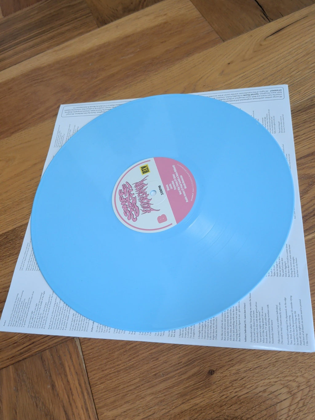 Du Blonde SNIFF MORE GRITTY LP Album Coloured Baby Blue Vinyl
