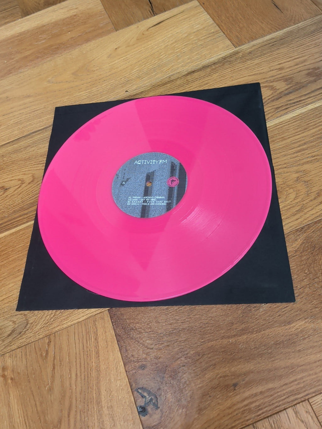AMX EXZAKT ARA U PHRAN  AFM 002 Pink Vinyl 12" + poster Activity FM Record
